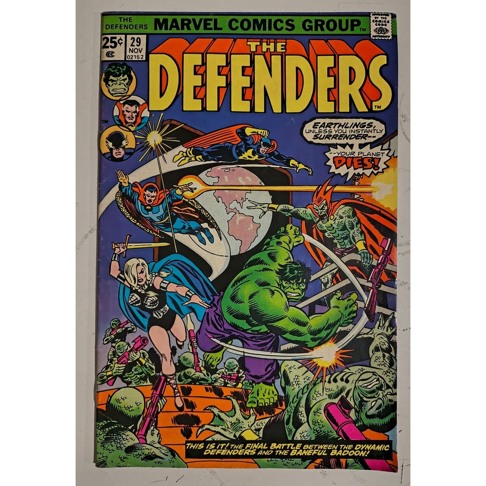 1975 Marvel Comics The Defenders #29 Guardians of the Galaxy 2nd Full Starhawk